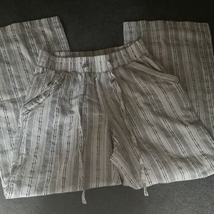 Wide leg lounge drawstring pants